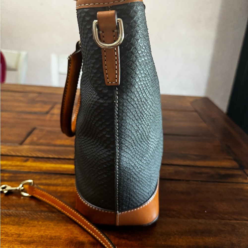 Dooney & Bourke Python Black And Brown Tote - image 3